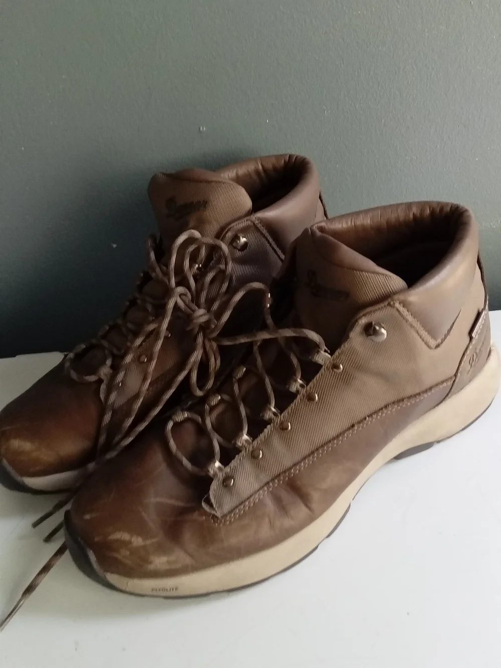 Danner‎ Brown Leather and Textile Lace-Up Boots